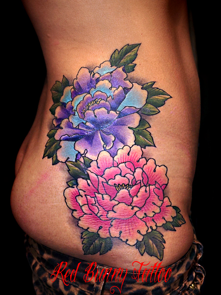 花 タトゥーデザイン 牡丹 tattoo